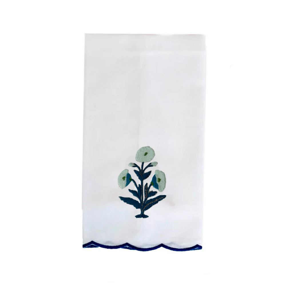 Blue Marigold Hand Towel