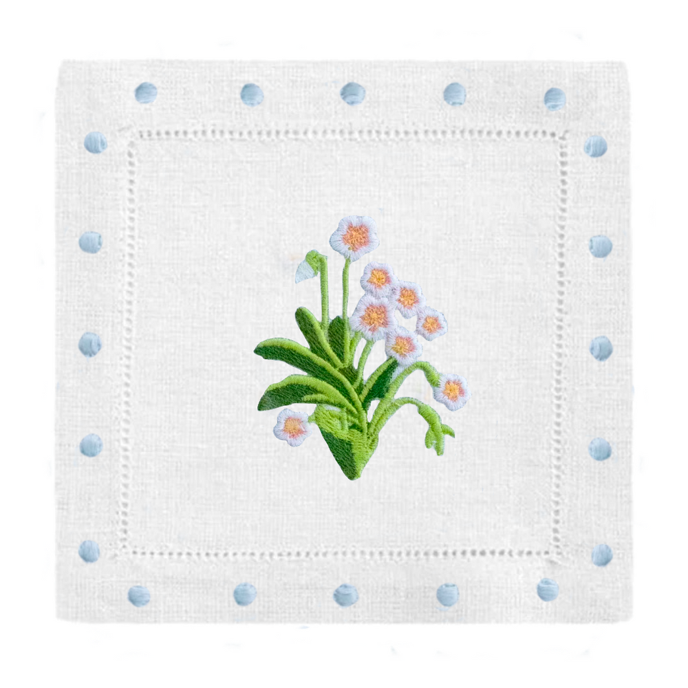 Spring Blossom with dots Cocktail Napkins