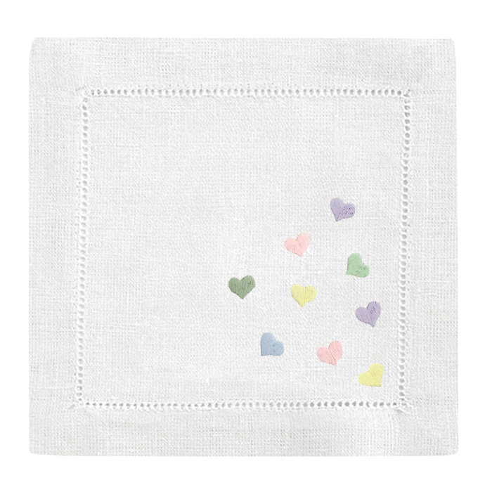 Sweet Tart Heart Cocktail Napkins