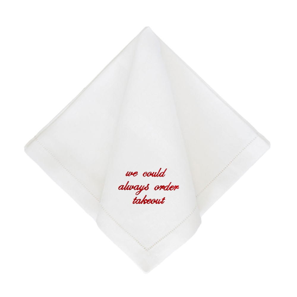 Take Out White Dinner Napkins