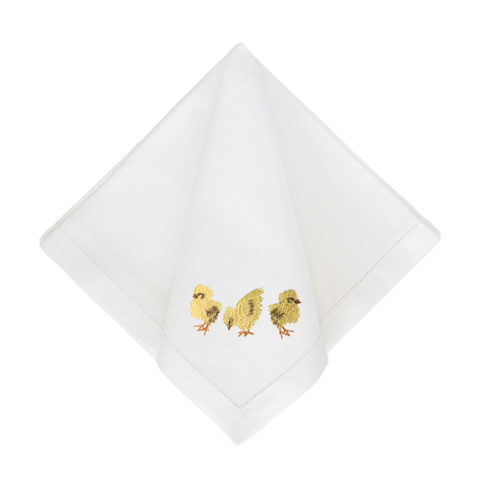 Three Chicks Dinner Napkins-Set of 4