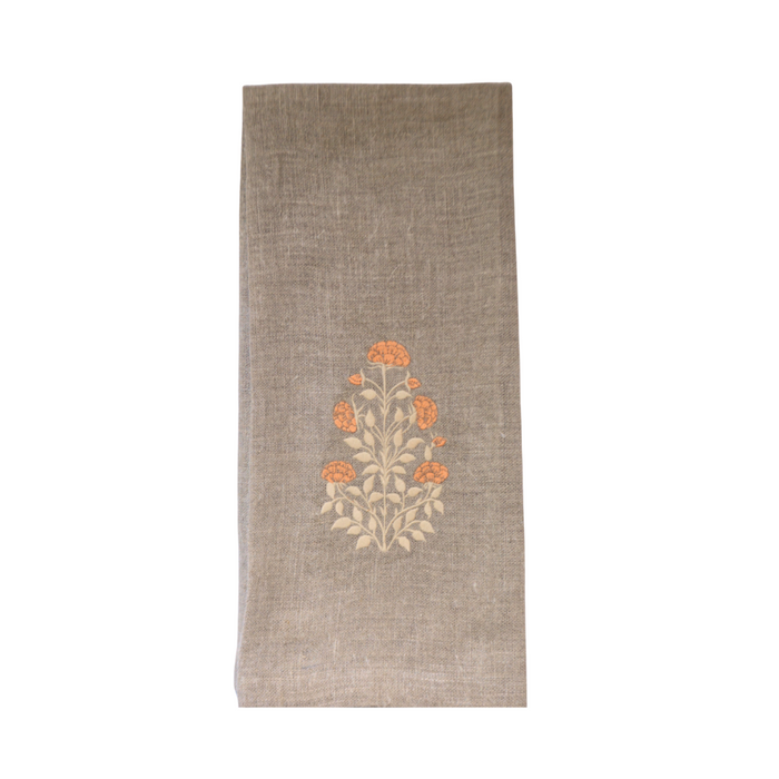 Natural Hand Towel-Marigold