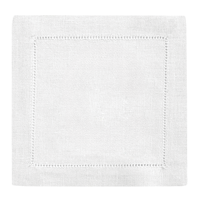 Festival Customizable Linen Cocktail Napkins-White