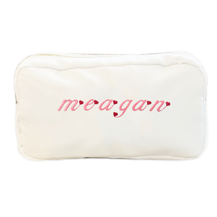 Heart Name Cosmetic Bag