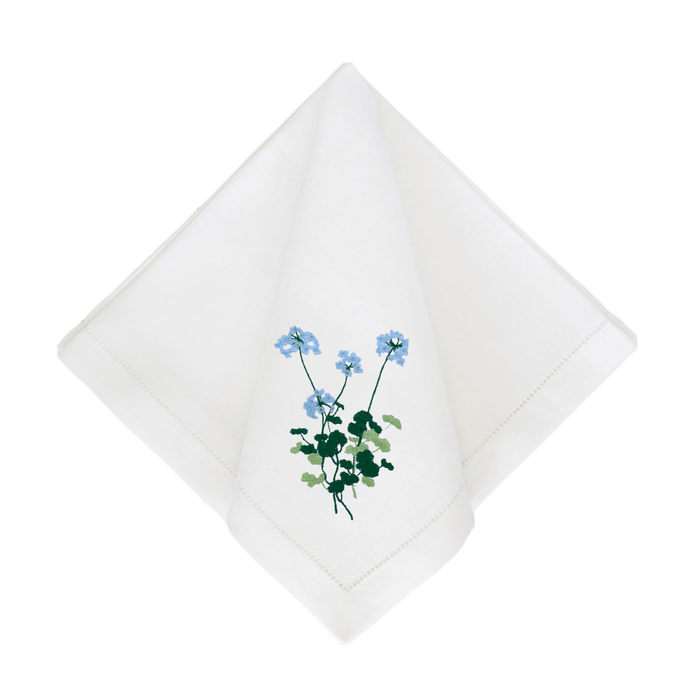 Blue Geranium Dinner Napkins