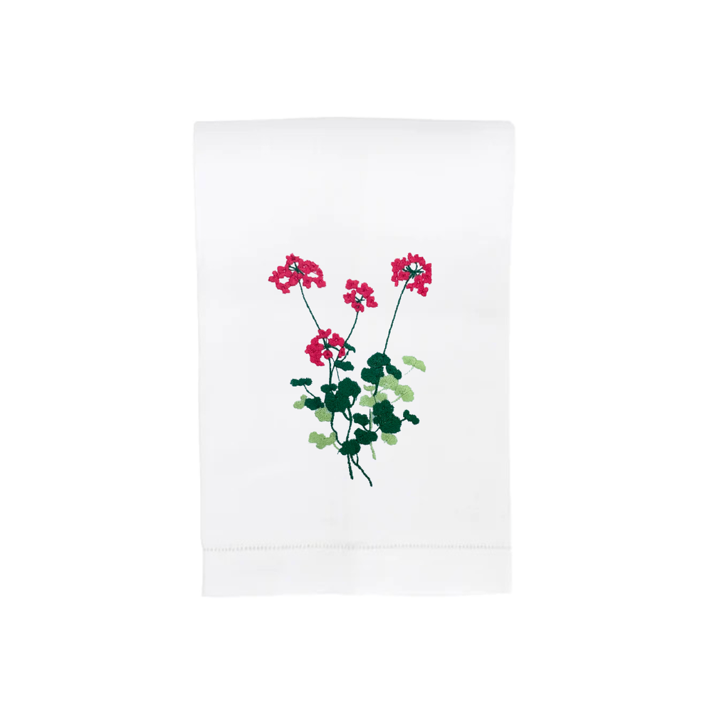 Pink Geranium Hand Towel