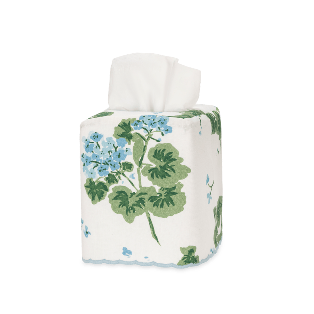 Geranium Linen Tissue Box Cover