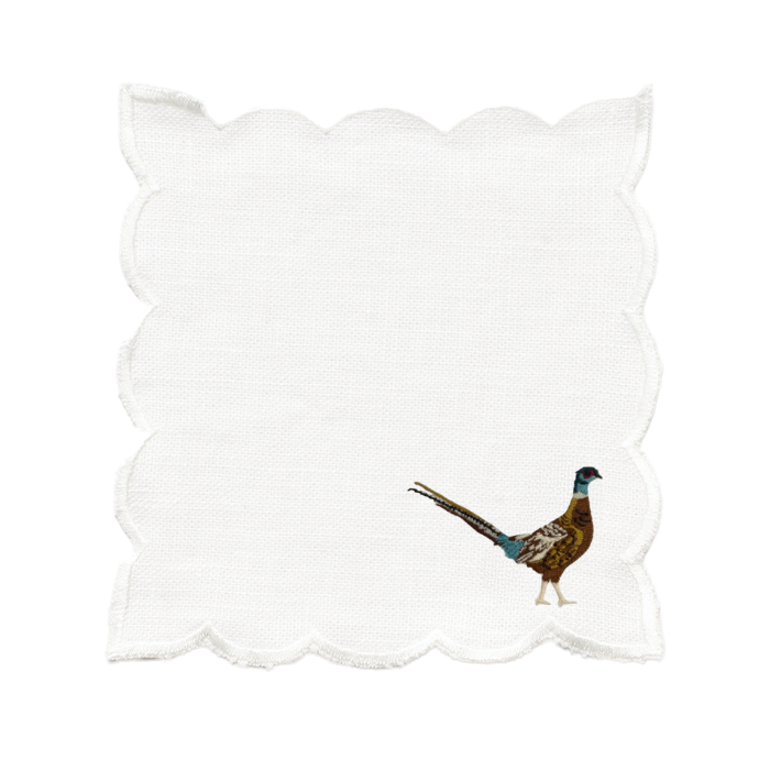 Pheasant Scallop Cocktail Napkins