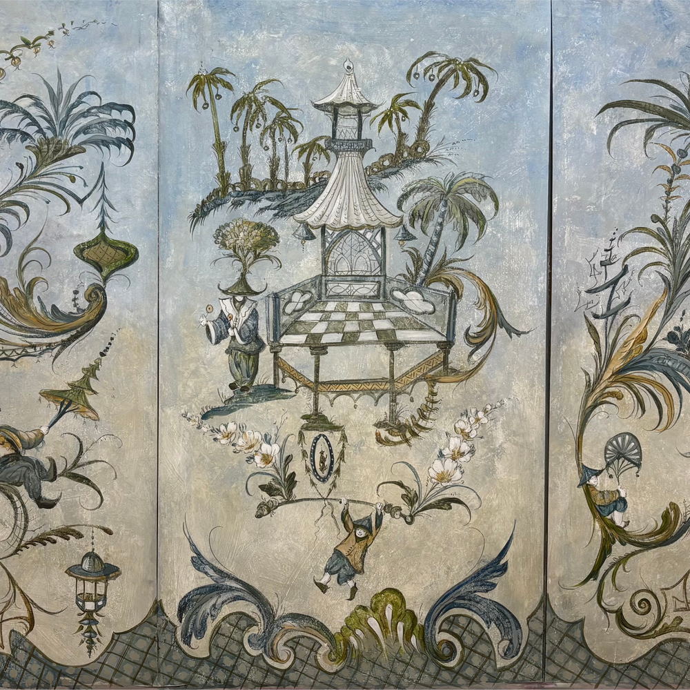 Paper Panel-Blue Chinoiserie Panels