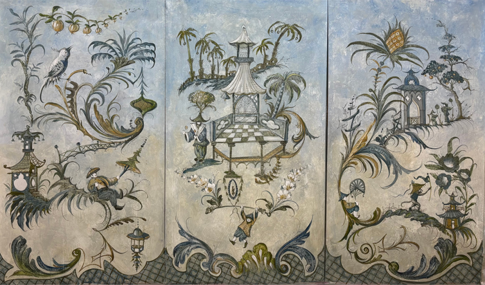 Paper Panel-Blue Chinoiserie Panels
