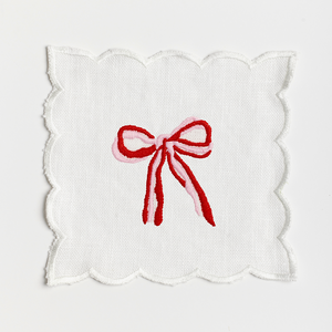 Holiday Bow Cocktail Napkin