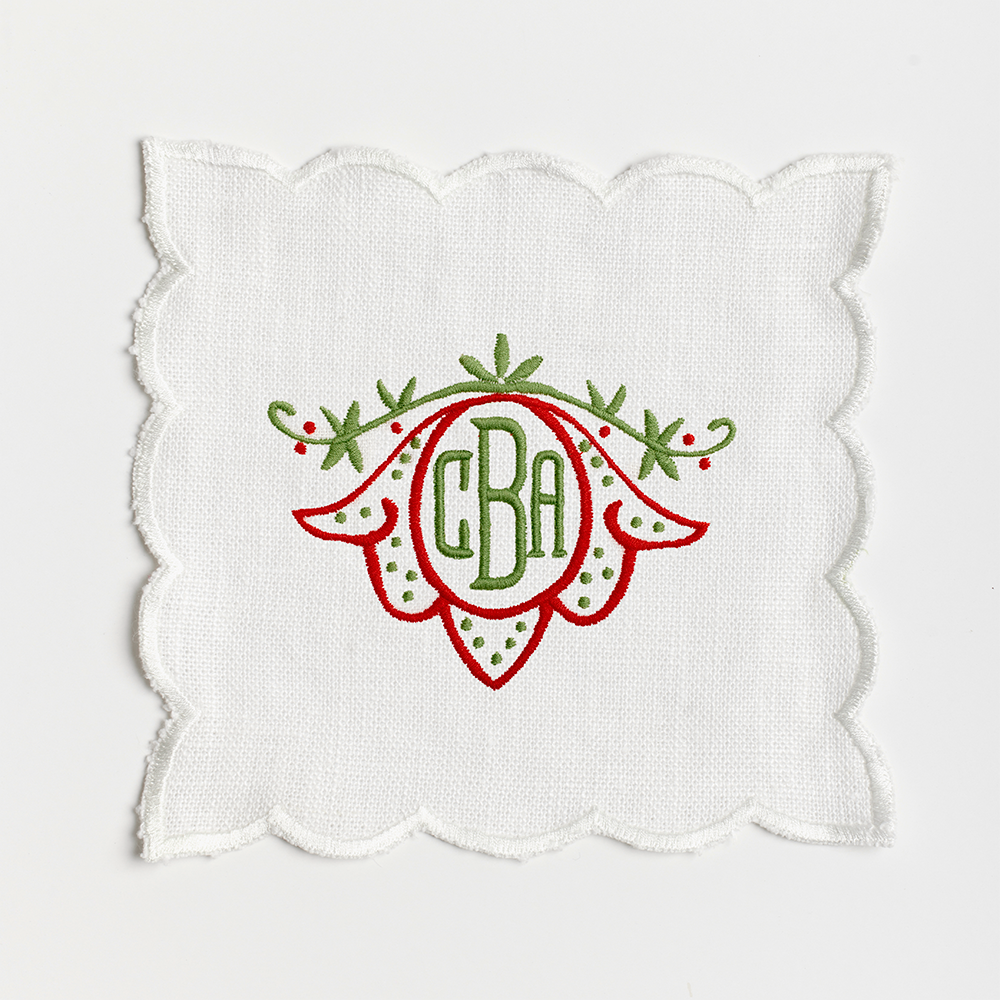 Holiday Monogram No. 02 Cocktail Napkins