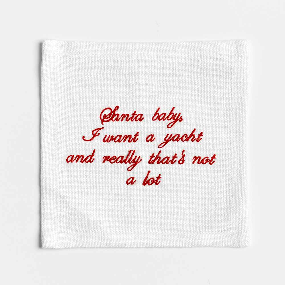 Santa Baby (Yacht) Cocktail Napkins