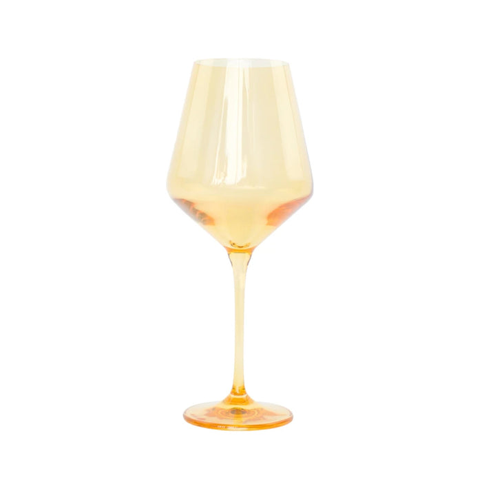 Yellow Stemmed Wine Glasses