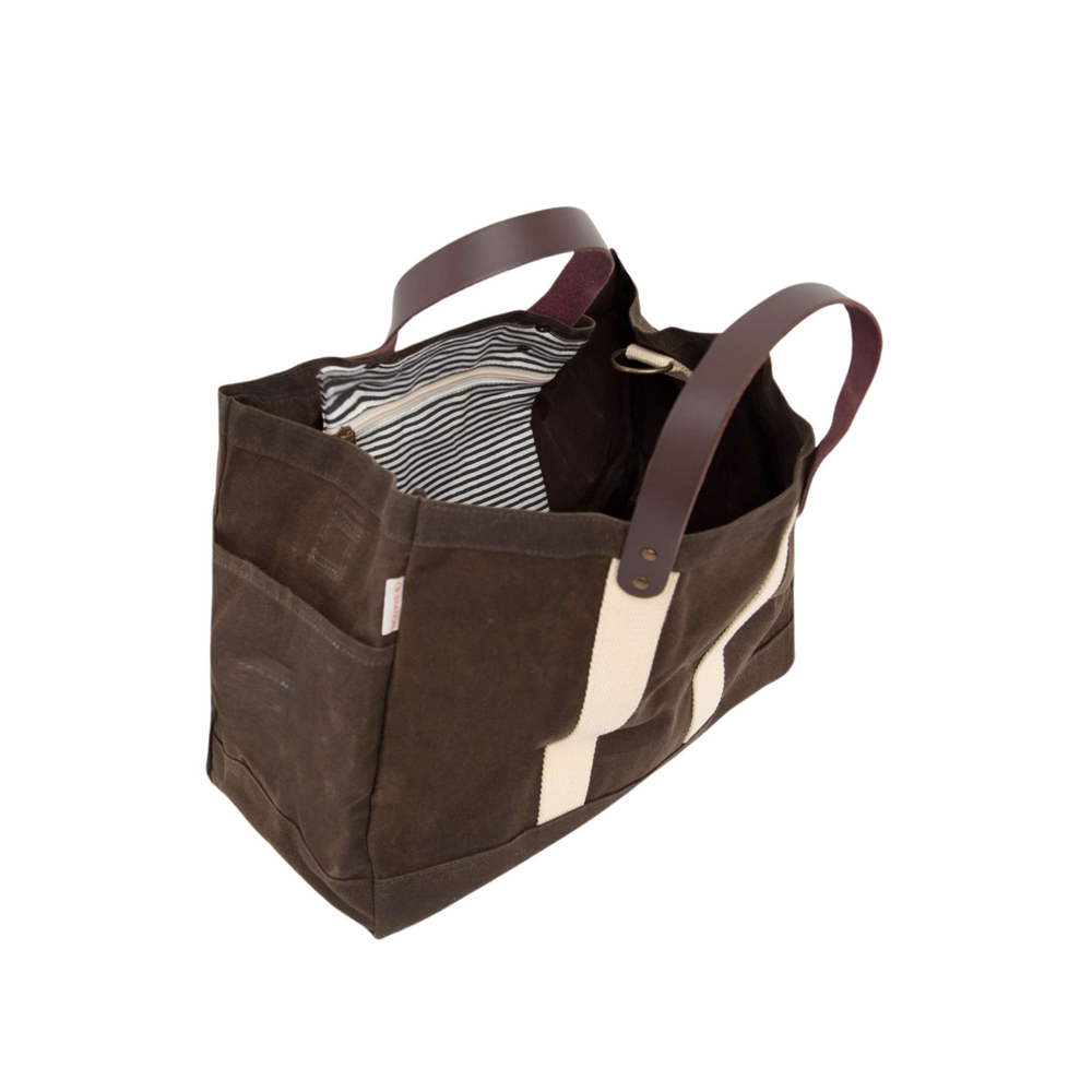 Waxed Commute Customizable Tote - Olive