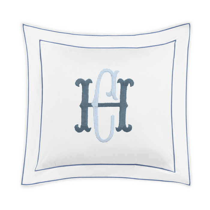 Embroidered Ansonia Euro Sham - Ocean