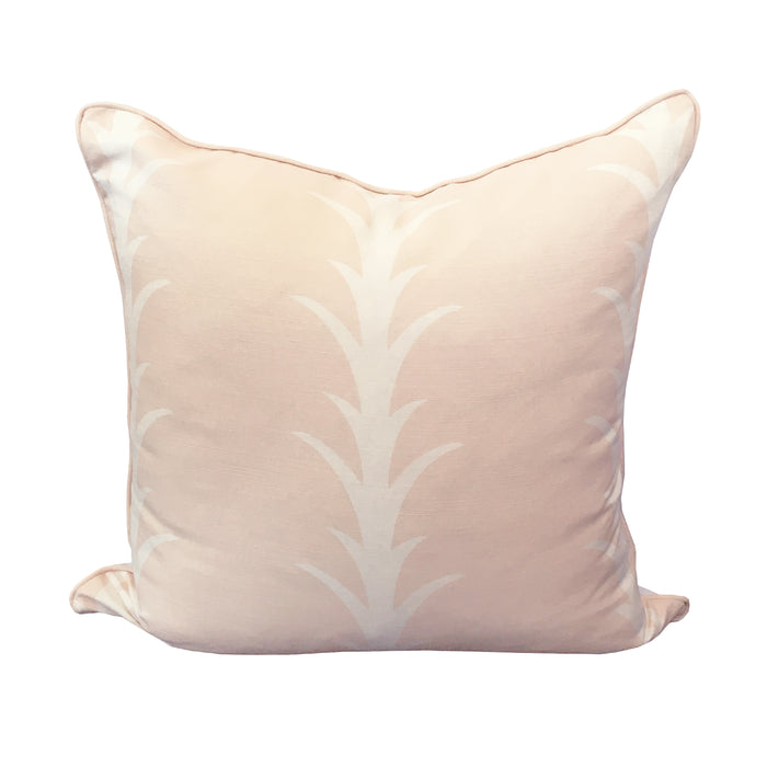 Acanthus Stripe Pillow - Blush