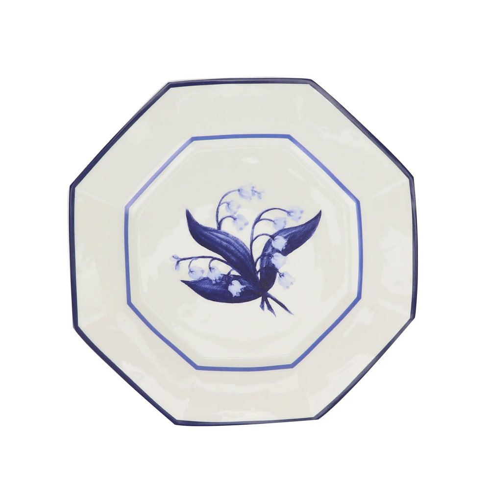 Carolyne Roehm x EH Lily Of The Valley Octagonal Salad Plate