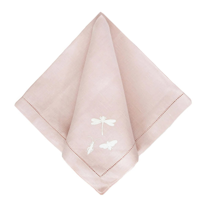 Chic Insects on Petal Hemstitch Dinner Napkins