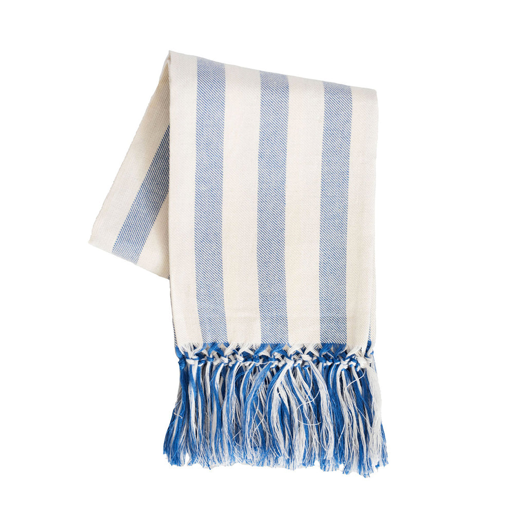 Briscola Rigatta European Hand Towel - Bright Blue