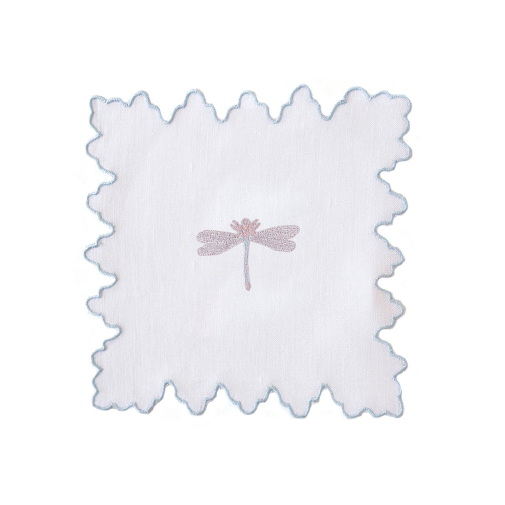 Chic Dragonfly Cocktail Napkins - Blue