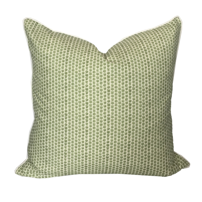 Green Watercolor Dot Pillow