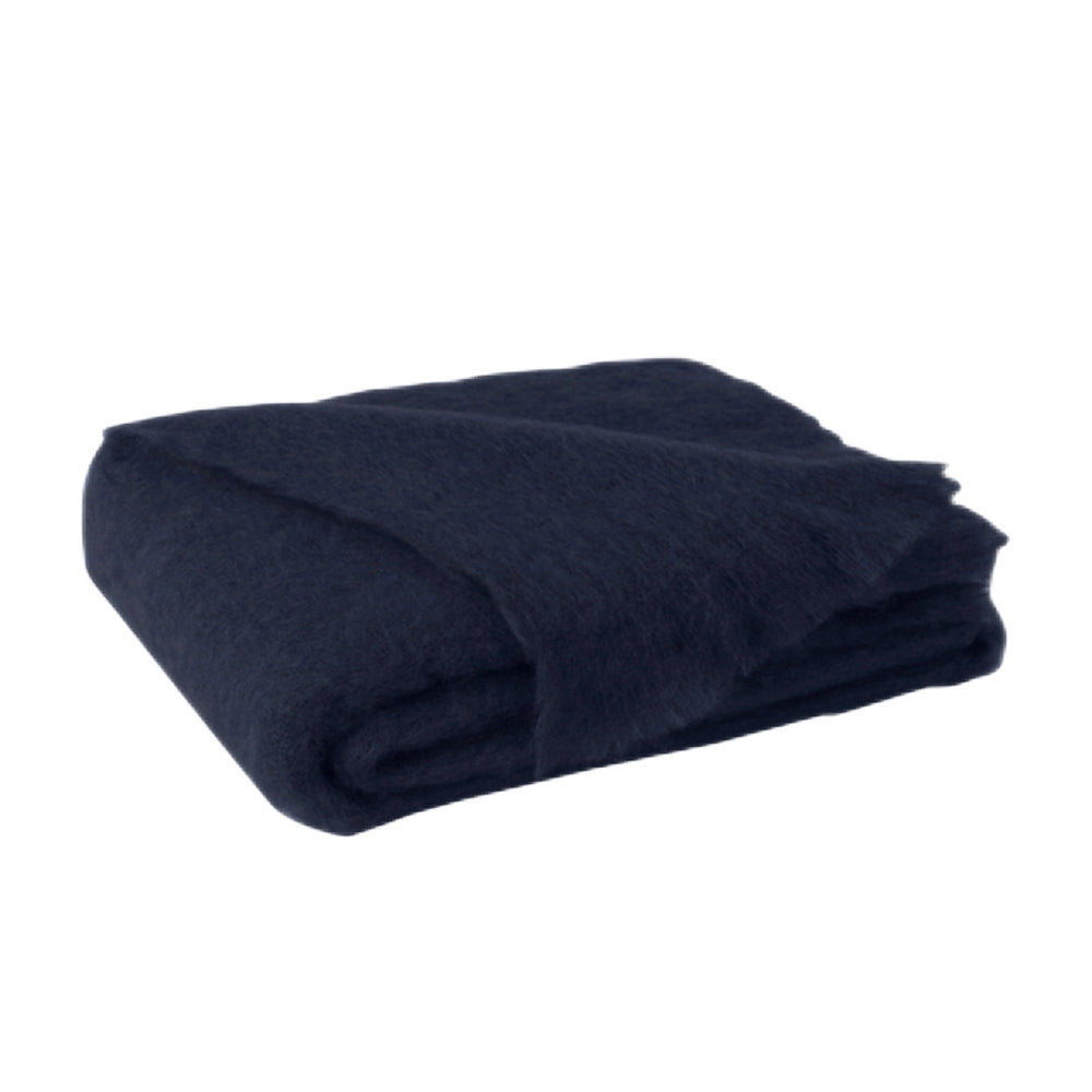 Navy mohair outlet throw