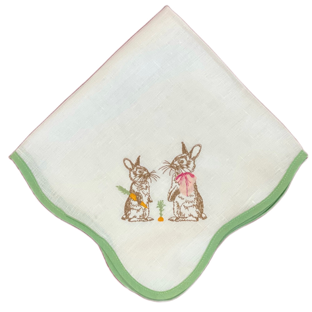 Harvest Bunnies Linen Napkins