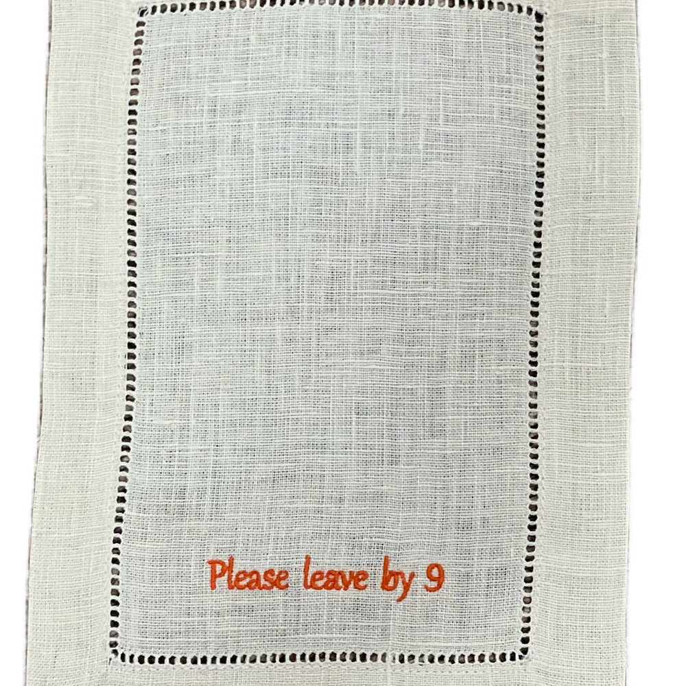 Please Leave by 9 Fold-Over Cocktail Napkins