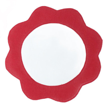 Sunflower Scallop Cocktail Napkins - Red
