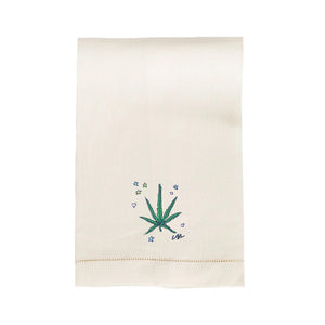 MJ Leaf on Classico Linen Hand Towel