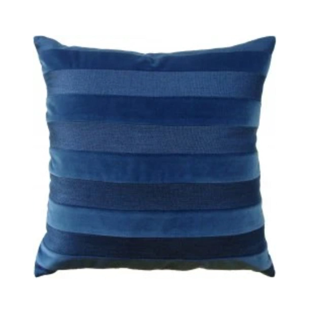 Parker Stripe Pillow - Taupe / Marine / Spa