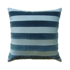 Parker Stripe Pillow - Taupe / Marine / Spa