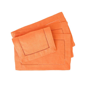 Festival 6x9 Customizable Linen Cocktail Napkins - Tangerine