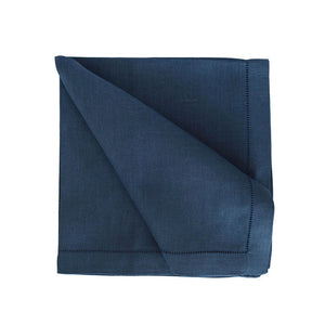 Festival Customizable Linen Dinner Napkins - Navy