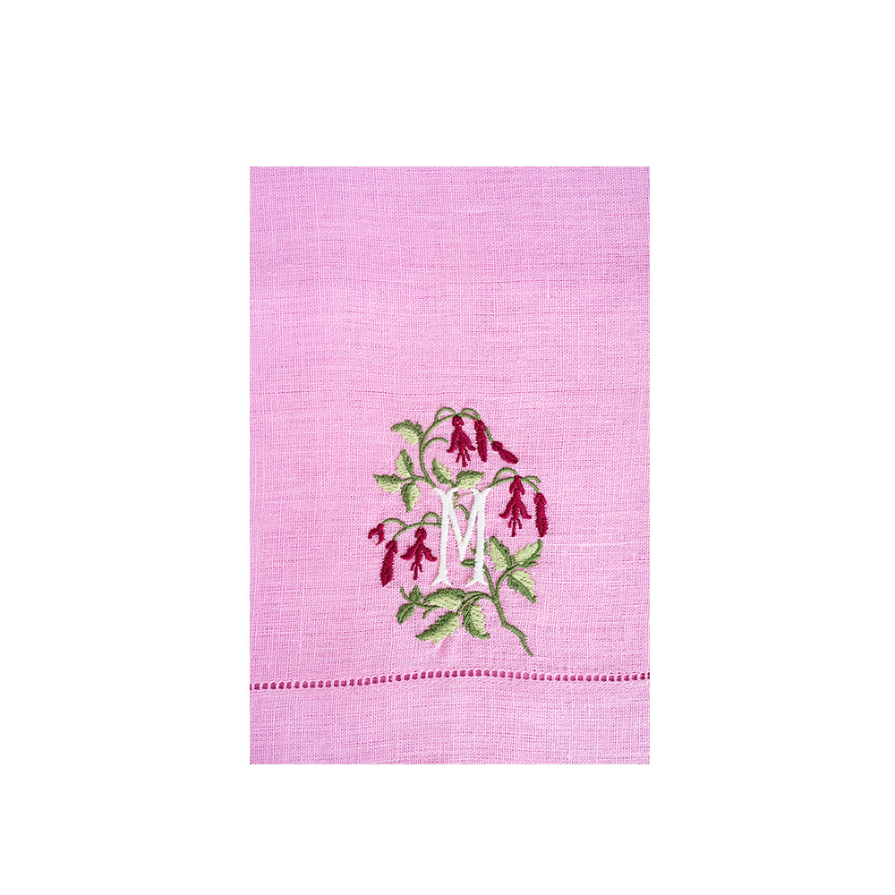 Floral Crest Customizable Dinner Napkins - Pink