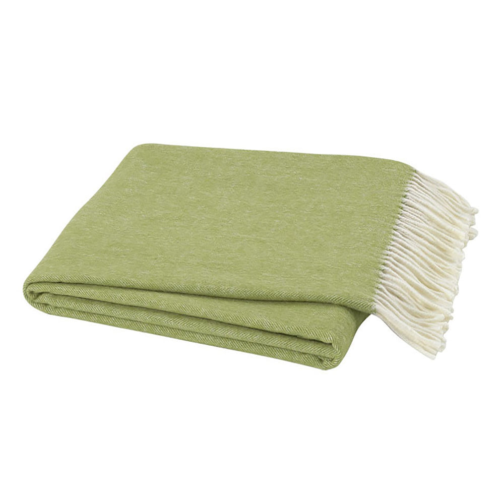 Green herringbone throw cheap blanket