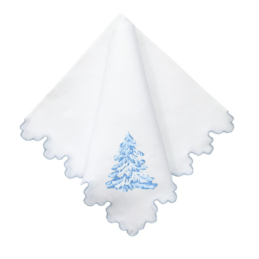 Holiday Icons Blue Sultan Edge Dinner Napkin