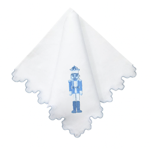 Holiday Icons Blue Sultan Edge Dinner Napkin