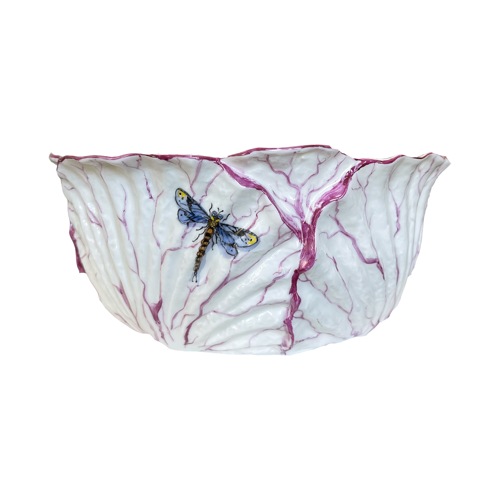 Cabbage Bowl - White & Purple