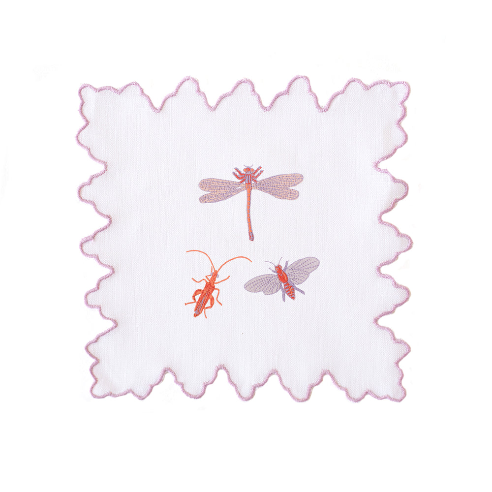Chic Insects Cocktail Napkins - Lavender