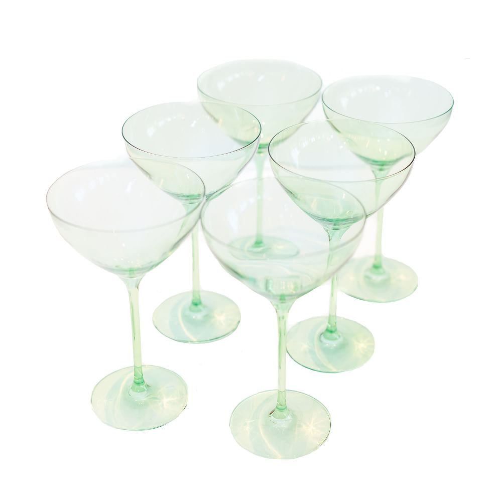 Estelle Colored Glass - Martini Glasses - Set of 6 Fuchsia