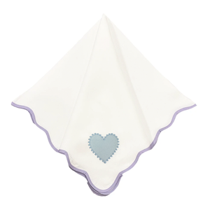 Hearts on Lavender Wave Dinner Napkins