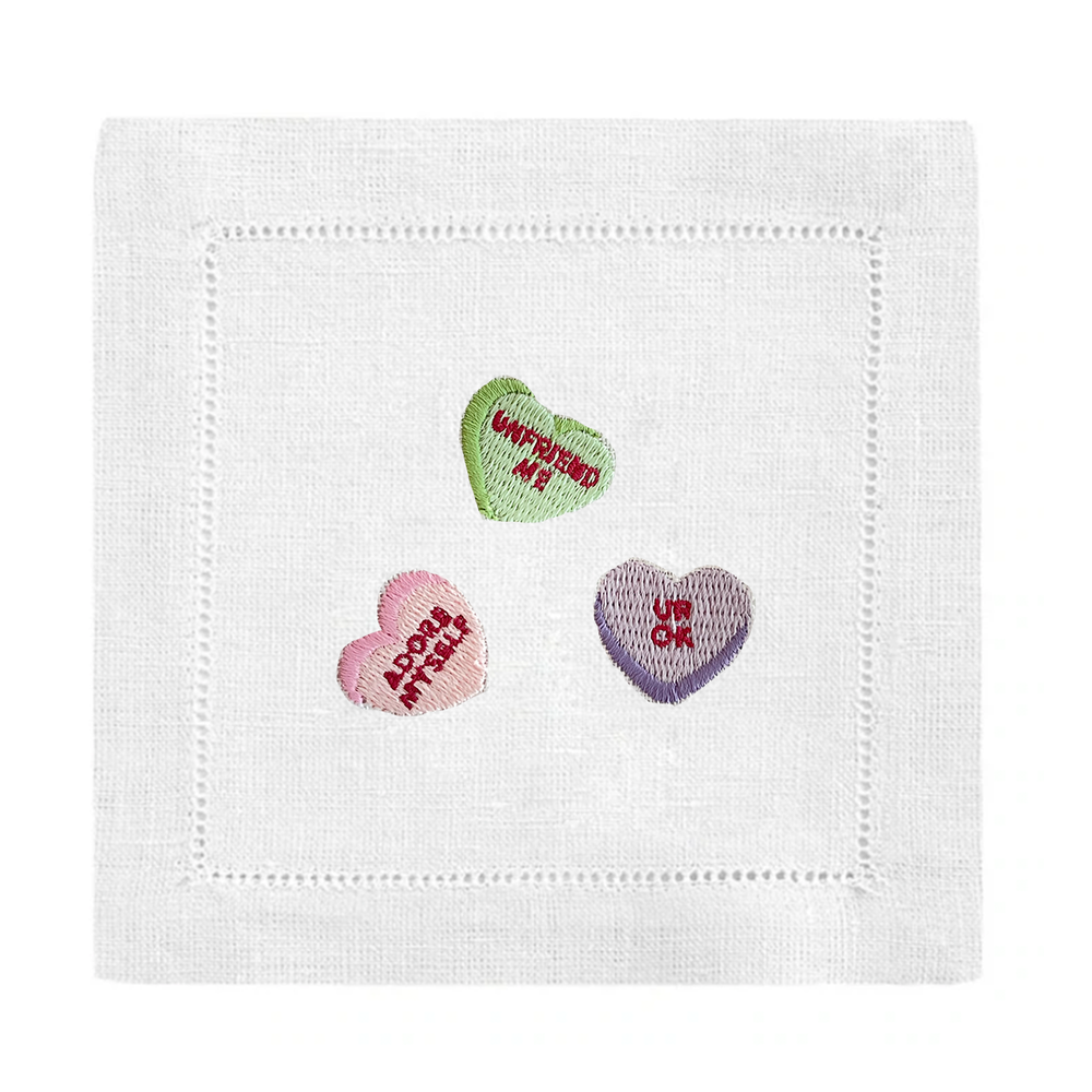 Candy Hearts Cocktail Napkins