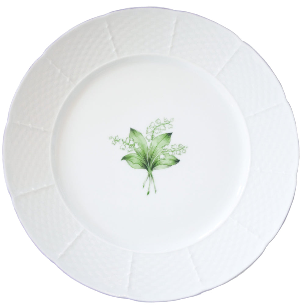Basket Weave Dinner Plate - Lily of the Valley